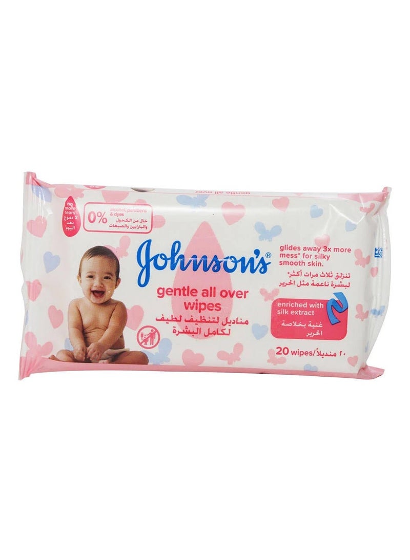 Johnson'S Gentle All Over Baby 20 Wipes